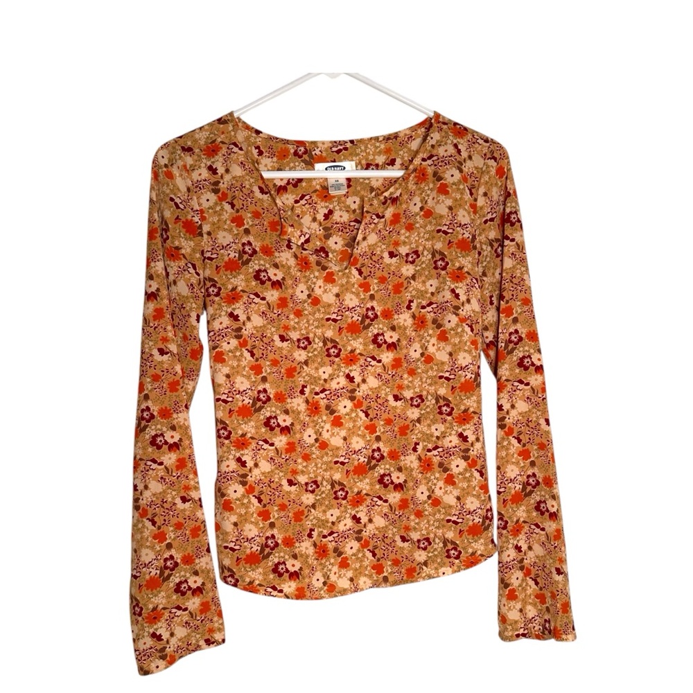 Old Navy Multicolor Floral Long Sleeve Top